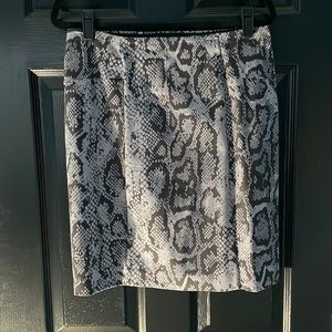 Snake skin pencil skirt